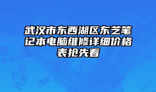 武漢市東西湖區東芝筆記本電腦維修詳細價格表搶先看